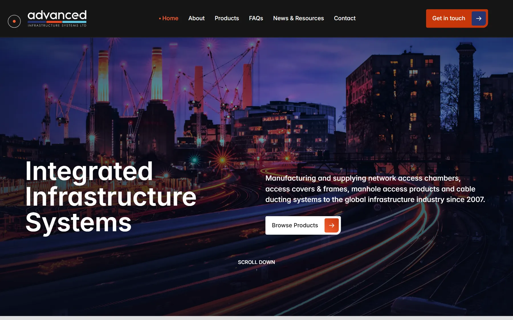 The Advanced Infrastructure Systems homepage: Integrated Infrastructure Systems