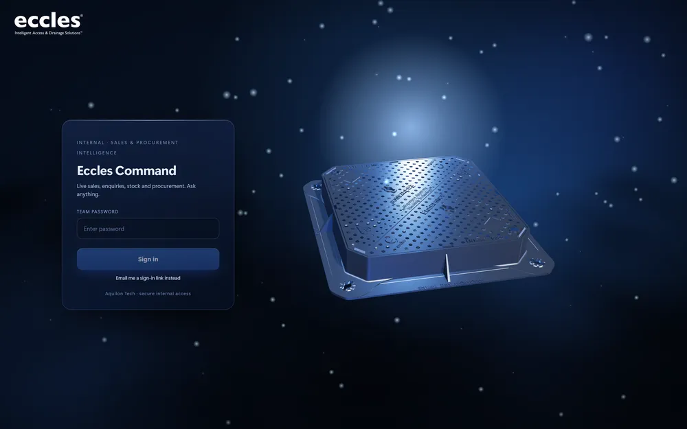 The Command sign-in screen