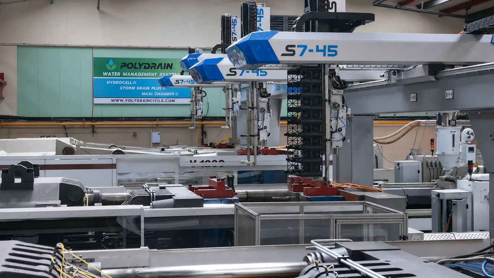 The moulding line at Polydrain's West Bromwich factory