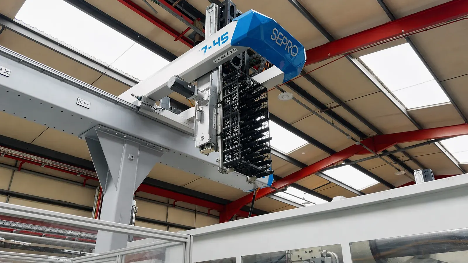 A robot arm on the production line
