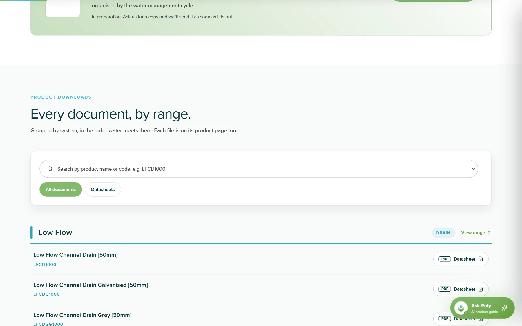 Every document, by range, on the downloads page