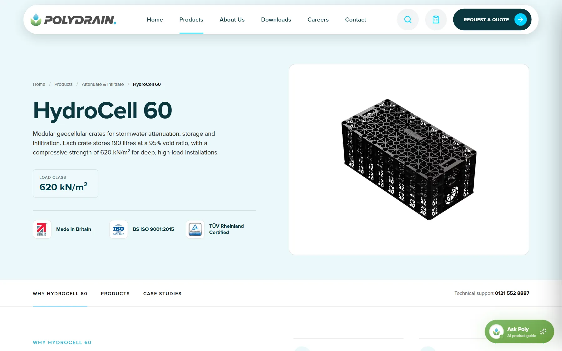 The HydroCell 60 product page
